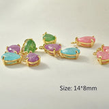 Spring Ice Zircon Drop Necklace Bracelet Ear Stud Pendant Parts DIY Ornament