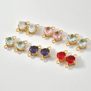 Copper Covered Crystal Zircon Pendant DIY Earrings