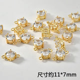 Copper Covered Crystal Zircon Pendant DIY Earrings