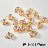 Copper Covered Crystal Zircon Pendant DIY Earrings