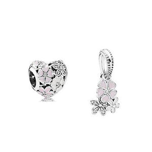Spring Daisy Blossom Charms Set Sterling Silver Jewelry DIY