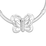 Spring Garden Butterfly Charm Sterling Silver Jewelry Beads