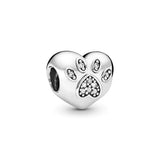 925 Silver Poodle Puppy Dog Dangle Charm for Bracelets