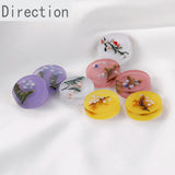 Japanese Resin Dried Flower Gravel Round Patch DIY Jewelry Material