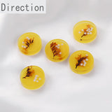 Japanese Resin Dried Flower Gravel Round Patch DIY Jewelry Material