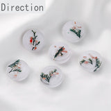 Japanese Resin Dried Flower Gravel Round Patch DIY Jewelry Material