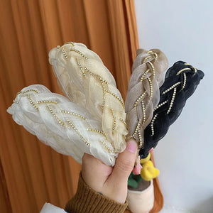 Spring Mesh Chain Twist Organza Hair Hoop for Women