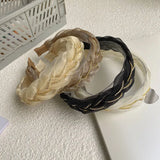 Spring Mesh Chain Twist Organza Hair Hoop for Women
