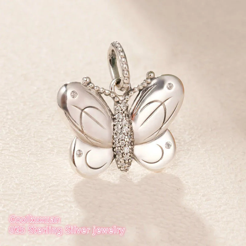 925 Sterling Silver Butterfly Pendant Necklace for Jewelry Making