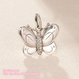 925 Sterling Silver Butterfly Pendant Necklace for Jewelry Making