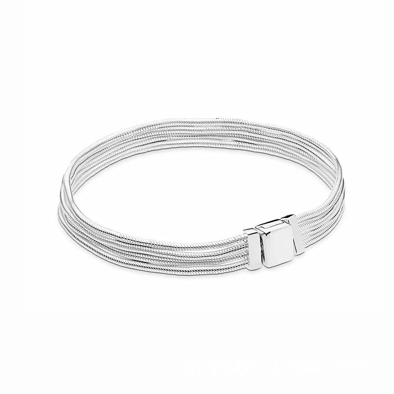 Spring Reflexions Snake Chain Bracelet 925 Sterling Silver Pandora Jewelry