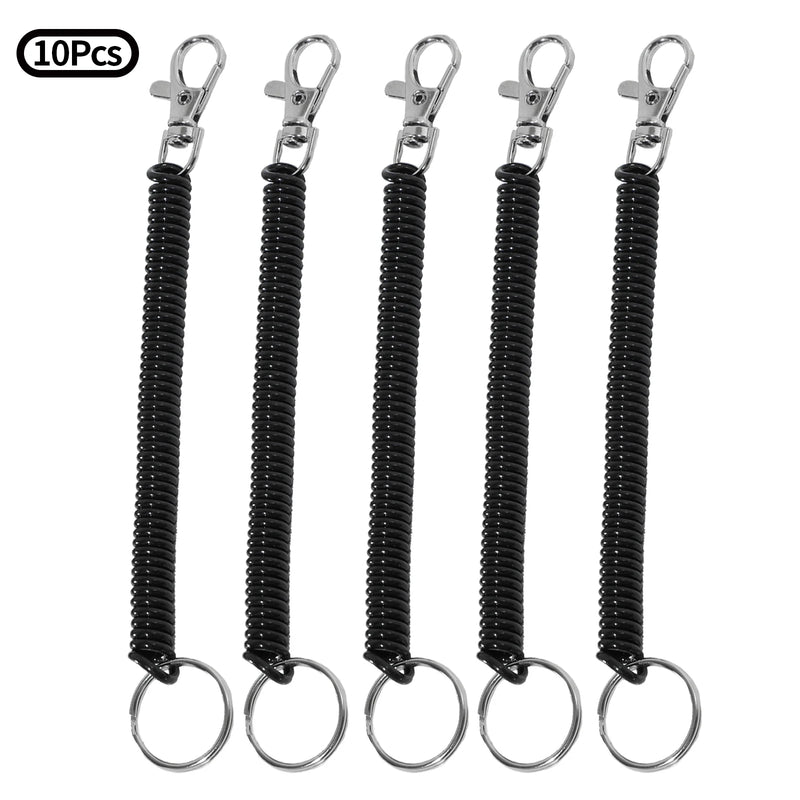 Retractable Coil Springs Keychain Coil Cord Key Chain Holder