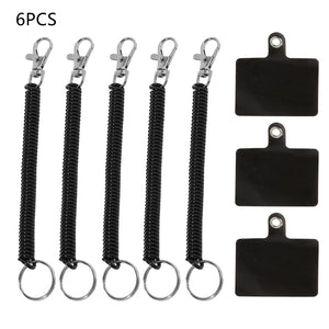 Retractable Coil Springs Keychain Coil Cord Key Chain Holder