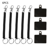 Retractable Coil Springs Keychain Coil Cord Key Chain Holder
