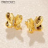 925 Sterling Silver Decorative Butterflies Stud Earrings for Women