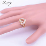 Spring Style CZ & Crystal Rose Bridal Jewelry Set