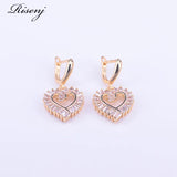 Spring Style CZ & Crystal Rose Bridal Jewelry Set