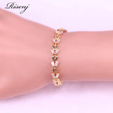 Spring Style CZ & Crystal Rose Bridal Jewelry Set