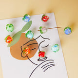 Korea Luminous Glass Crystal Persimmon Pendant DIY Earring Hairpin