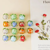 Korea Luminous Glass Crystal Persimmon Pendant DIY Earring Hairpin