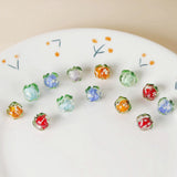 Korea Luminous Glass Crystal Persimmon Pendant DIY Earring Hairpin