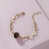Natural Stone Chain Link Bracelet Jewelry Gift for Women