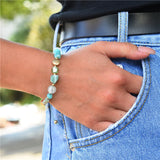 Adjustable Natural Rock Stone Beads Strand Bracelet for Women