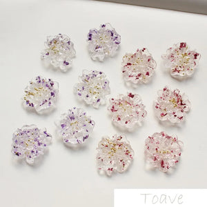 Spring Resin Small Dried Flower DIY Ear Stud Material