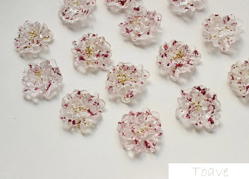 Spring Resin Small Dried Flower DIY Ear Stud Material