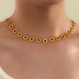 Spring Creative Daisy Chain Necklace for Women