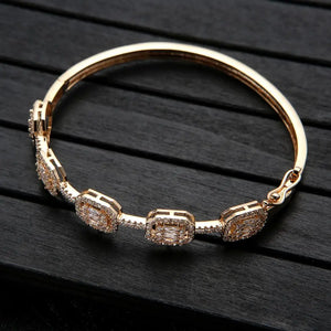 Spring CZ Crystal Stackable Bangle for Women Wedding
