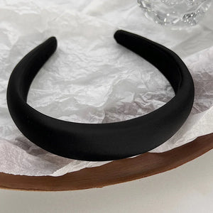 Monochrome Wide Hair Band Retro Elastic Hair Band Women's Hair Accessories