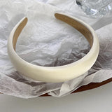 Monochrome Wide Hair Band Retro Elastic Hair Band Women's Hair Accessories