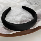 Monochrome Wide Hair Band Retro Elastic Hair Band Women's Hair Accessories