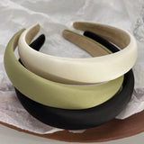 Monochrome Wide Hair Band Retro Elastic Hair Band Women's Hair Accessories
