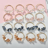 Copper Plated Crystal Pendant Earrings DIY Accessories 4pcs