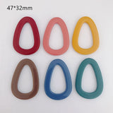 Resin Oval Water Drop Earrings DIY Jewelry 6pcs