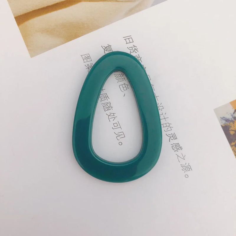 Resin Oval Water Drop Earrings DIY Jewelry 6pcs