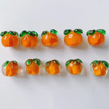 Spring Retro Persimmon Ruyi Glass Mini Earrings Pendant Hair Accessories