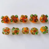 Spring Retro Persimmon Ruyi Glass Mini Earrings Pendant Hair Accessories