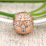 925 Silver Flower Charms Rose Bead for DIY Bracelet