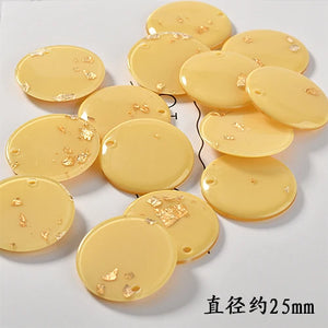 Spring powder foil acrylic earrings DIY materials