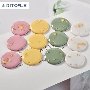 Spring powder foil acrylic earrings DIY materials