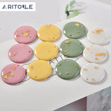 Spring powder foil acrylic earrings DIY materials