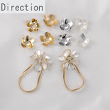 Spring Multicolor Five Petal DIY Flower Earrings Accessory