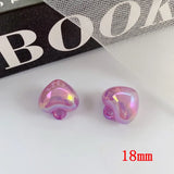 100pcs 18mm Hearts Resin Beads DIY Jewelry Earring/Bracelet Accessory