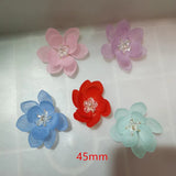 30pcs/lot 45mm Plastic Petal Decoration Sewing Flowers Beads DIY Jewelry