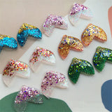 30pcs Glitter/Sequins Fish Tails Resin Beads DIY Jewelry Earring Accessory