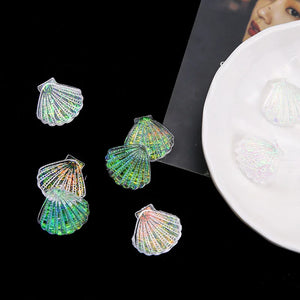 40pcs 22*20mm Scallop/Shell Resin Beads DIY Jewelry Earring Pendant