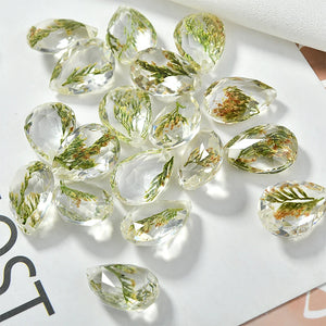 40pcs Cartoon Water Drop Shape Resin Beads DIY Earring Accessory